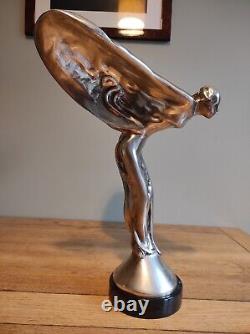 Pietro Psaier (1936- 2004) Large Spirit Of Ecstasy Silver Plated Statue