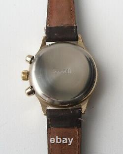 Poljot Chronograph 3133 Gold Plated AU Original Vintage Soviet Mechanical Watch