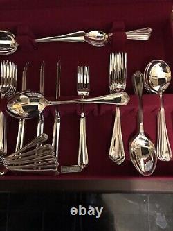 Poston Silver Plate / Stainless Steel Lonsdale Canteen Cutlery Set 62 Piece