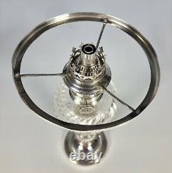 Prince & Symmons Lion Lamp Works Silver Plated Antique Oil Lamp