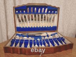 Pristine 49 Pc Silver Plate Faux Bone CUTLERY CANTEEN by John Taylor Sheffield