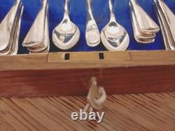 Pristine 49 Pc Silver Plate Faux Bone CUTLERY CANTEEN by John Taylor Sheffield