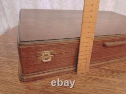 Pristine Vintage 50 Pc EPNS Faux Bone CUTLERY CANTEEN SET Viners Sheffield