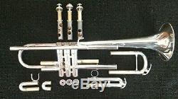 Pristine Yamaha YTR-6345S Silver Plated Professional Trumpet with Original Case