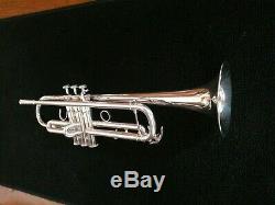 Pristine Yamaha YTR-6345S Silver Plated Professional Trumpet with Original Case