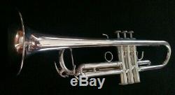 Pristine Yamaha YTR-6345S Silver Plated Professional Trumpet with Original Case