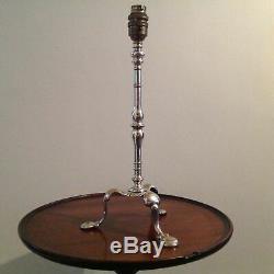 Pullmans Carrige Silver Plated Table Top Lamp/light In The Benson Style