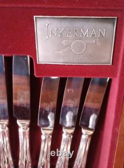 Quality Vintage Inkerman 44 Piece Silver Plated Cutlery Set in Original Box