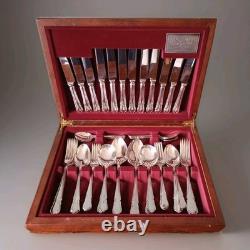 Quality Vintage Inkerman 44 Piece Silver Plated Cutlery Set in Original Box