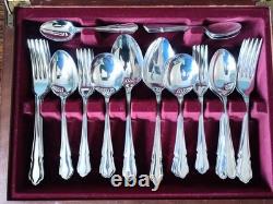 Quality Vintage Inkerman 44 Piece Silver Plated Cutlery Set in Original Box