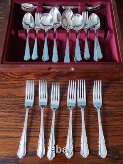Quality Vintage Inkerman 44 Piece Silver Plated Cutlery Set in Original Box