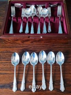 Quality Vintage Inkerman 44 Piece Silver Plated Cutlery Set in Original Box