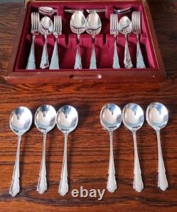 Quality Vintage Inkerman 44 Piece Silver Plated Cutlery Set in Original Box