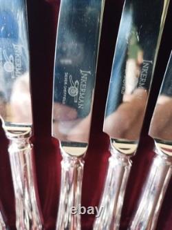 Quality Vintage Inkerman 44 Piece Silver Plated Cutlery Set in Original Box