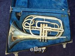 Quality Yamaha Yhr302m Silver Marching French Horn + Original Yamaha Case