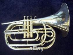 Quality Yamaha Yhr302m Silver Marching French Horn + Original Yamaha Case