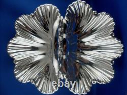 RARE Antique 1800's MARTIN HALL & CO Sheffield Silver plated CLAM SHELL TRAY Aus