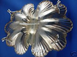 RARE Antique 1800's MARTIN HALL & CO Sheffield Silver plated CLAM SHELL TRAY Aus