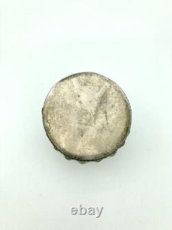 RARE Antique Art Deco Trinket Box Man In The Moon Silver Plate