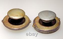 RARE Antique Silver Plate School of Musketry Cuff Button Cufflinks 1853 1919