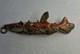 RARE Antique Victorian Double Sided Enameled Fish Pendant-intricate Moving