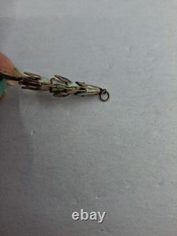 RARE Antique Victorian Double Sided Enameled Fish Pendant-intricate Moving