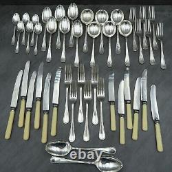 RARE Asprey Silver Plated Cutlery Set Original Art Deco Flatware Bakelite 44 Pcs