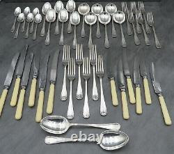 RARE Asprey Silver Plated Cutlery Set Original Art Deco Flatware Bakelite 44 Pcs