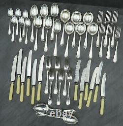 RARE Asprey Silver Plated Cutlery Set Original Art Deco Flatware Bakelite 44 Pcs