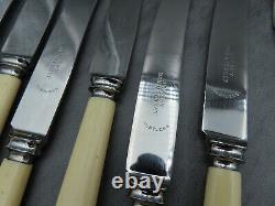 RARE Asprey Silver Plated Cutlery Set Original Art Deco Flatware Bakelite 44 Pcs