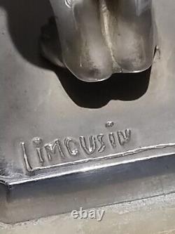 RARE Original 1920 Art Deco Limousin Chrome Plated Lady Mirrors, Made in France