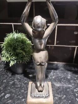 RARE Original 1920 Art Deco Limousin Chrome Plated Lady Mirrors, Made in France