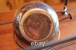 RARE SILVER PLATED PLATE WARMER STAND + ALUMINIUM TRAY TOP patent 18461/12