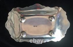 RARE Silver Metal Chinese Plate Dish SIGNED Quang Kuang Kee