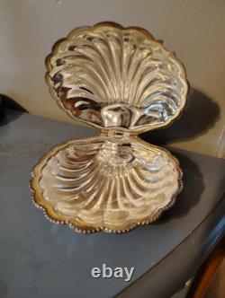 RARE Vintage Silver Plated Caviar Dish With Original Glass Insert