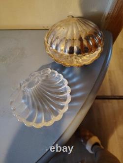 RARE Vintage Silver Plated Caviar Dish With Original Glass Insert