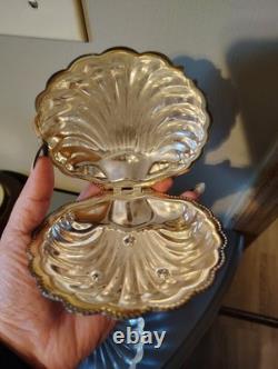 RARE Vintage Silver Plated Caviar Dish With Original Glass Insert