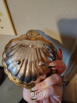 RARE Vintage Silver Plated Caviar Dish With Original Glass Insert