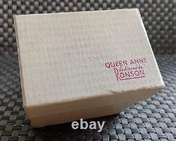 RONSON QUEEN ANNE MODEL -SILVER PLATE 1950's TABLE LIGHTER with Original Box