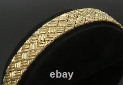 ROSS SIMON 925 Silver Vintage Gold Plated Woven Style Chain Bracelet BT8748
