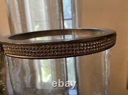 Ralph Lauren Silver and Rhinestone Hurricane Candleholder