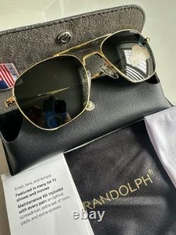 Randolph Engineering Sunglasses 23k Gold Plated frame 140mm AF 58-20