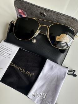 Randolph Engineering Sunglasses 23k Gold Plated frame 140mm AF 58-20