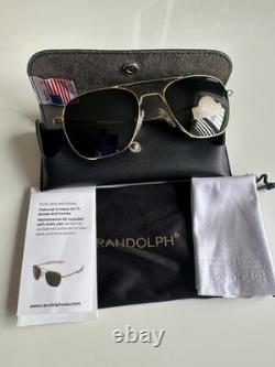 Randolph Engineering Sunglasses 23k Gold Plated frame 140mm AF 58-20