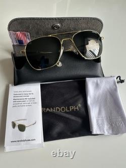 Randolph Engineering Sunglasses 23k Gold Plated frame 140mm AF 58-20