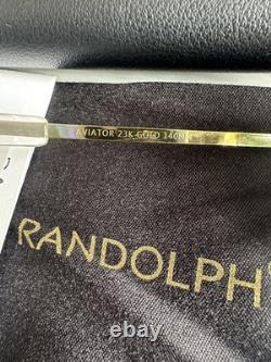 Randolph Engineering Sunglasses 23k Gold Plated frame 140mm AF 58-20