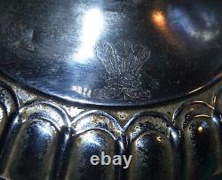 Rare 1920 George V silver plated Corinthian banquet lamp art deco opaline shade