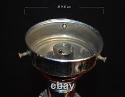 Rare 1920 George V silver plated Corinthian banquet lamp art deco opaline shade