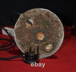 Rare 1920 George V silver plated Corinthian banquet lamp art deco opaline shade