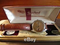 Rare 1940's Seeland Landeron chronograph in original box recently serviced